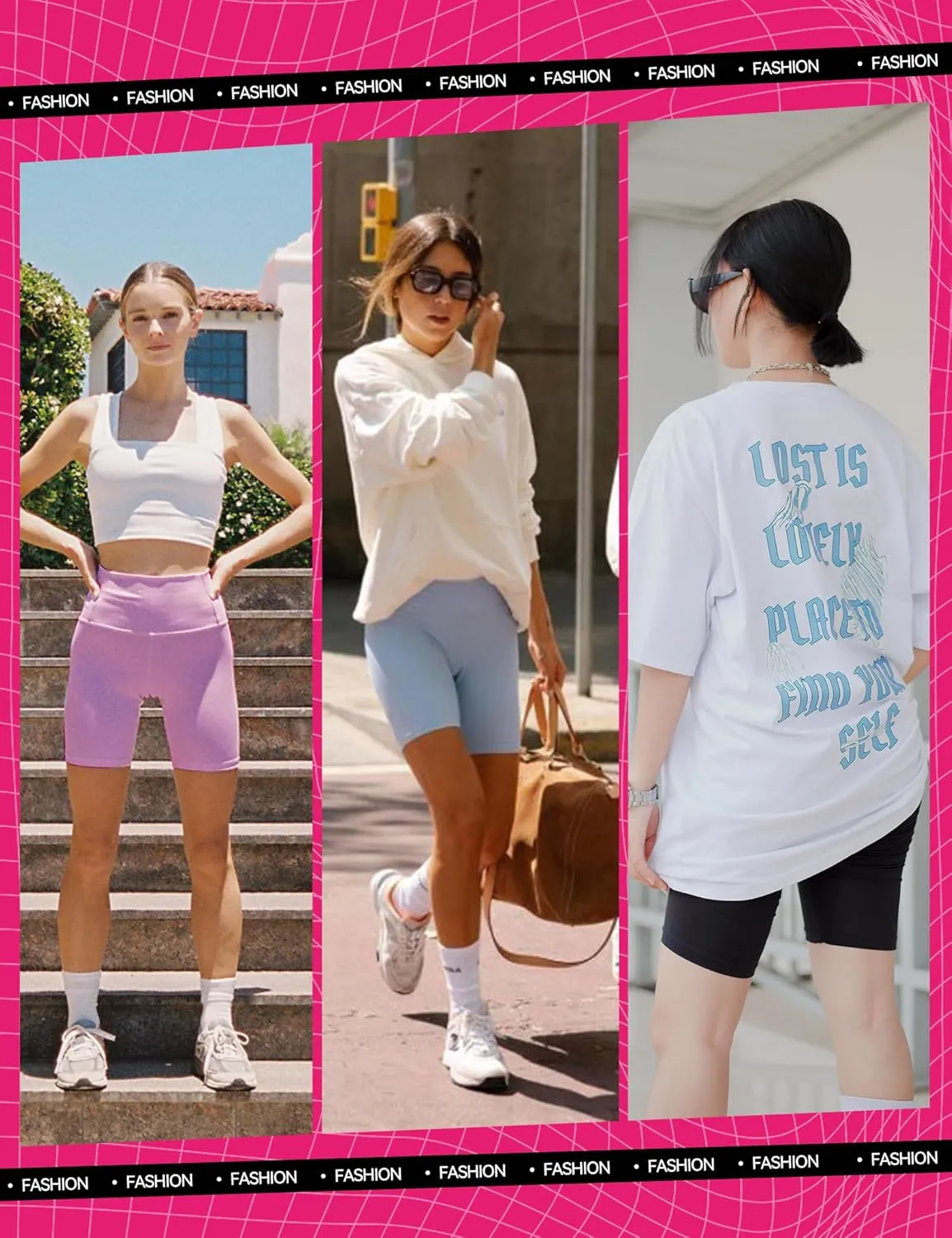 3 Pack Biker Yoga Shorts with Pockets for Women, High Waist Tummy Control Workout Running Gym