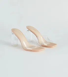 A Touch Of Chic Clear-Heel Mules