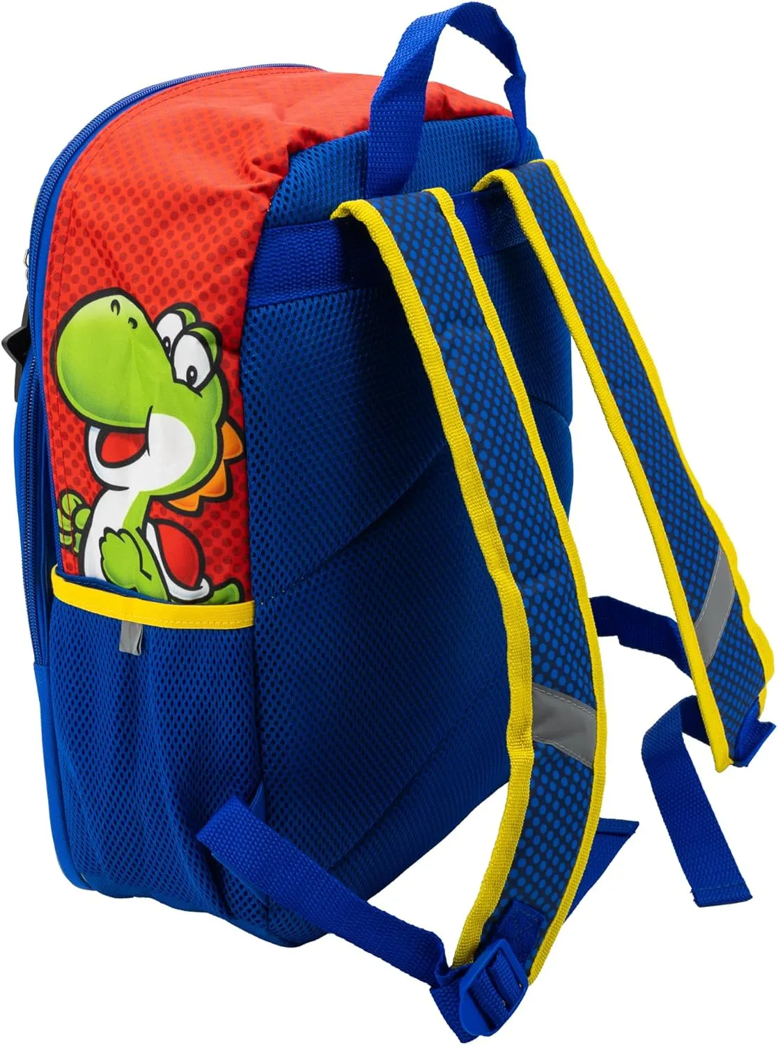 AI ACCESSORY INNOVATIONS Super Mario Brothers Backpack, 16?? Nintendo School Bag Featuring a Big Face Mario, Blue & Red