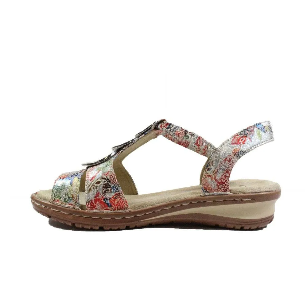 Ara 3 disc detail open toe sandal