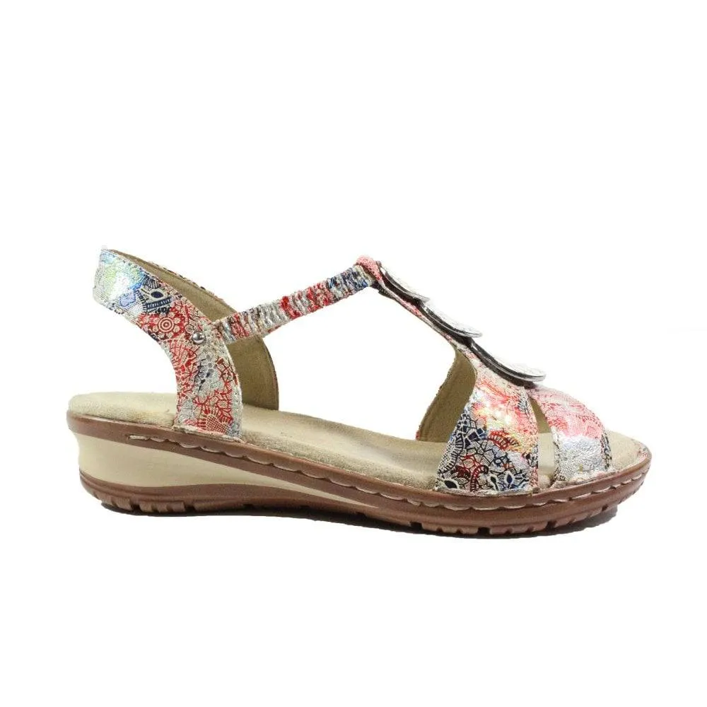 Ara 3 disc detail open toe sandal