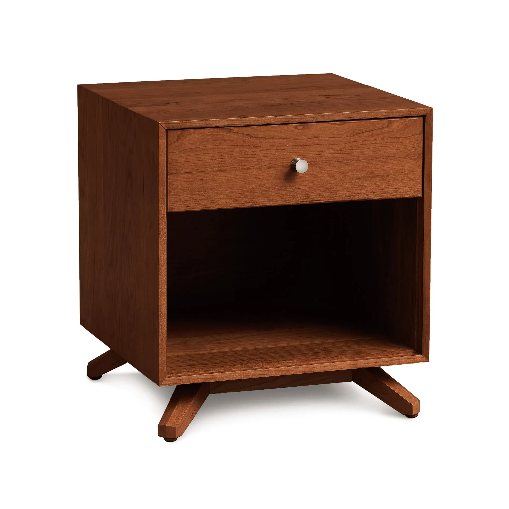 Astrid 1-Drawer Enclosed Shelf Nightstand
