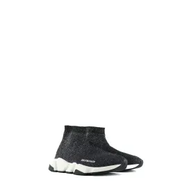 BALENCIAGA - Sneakers Speed en toile noire à paillettes (T39)