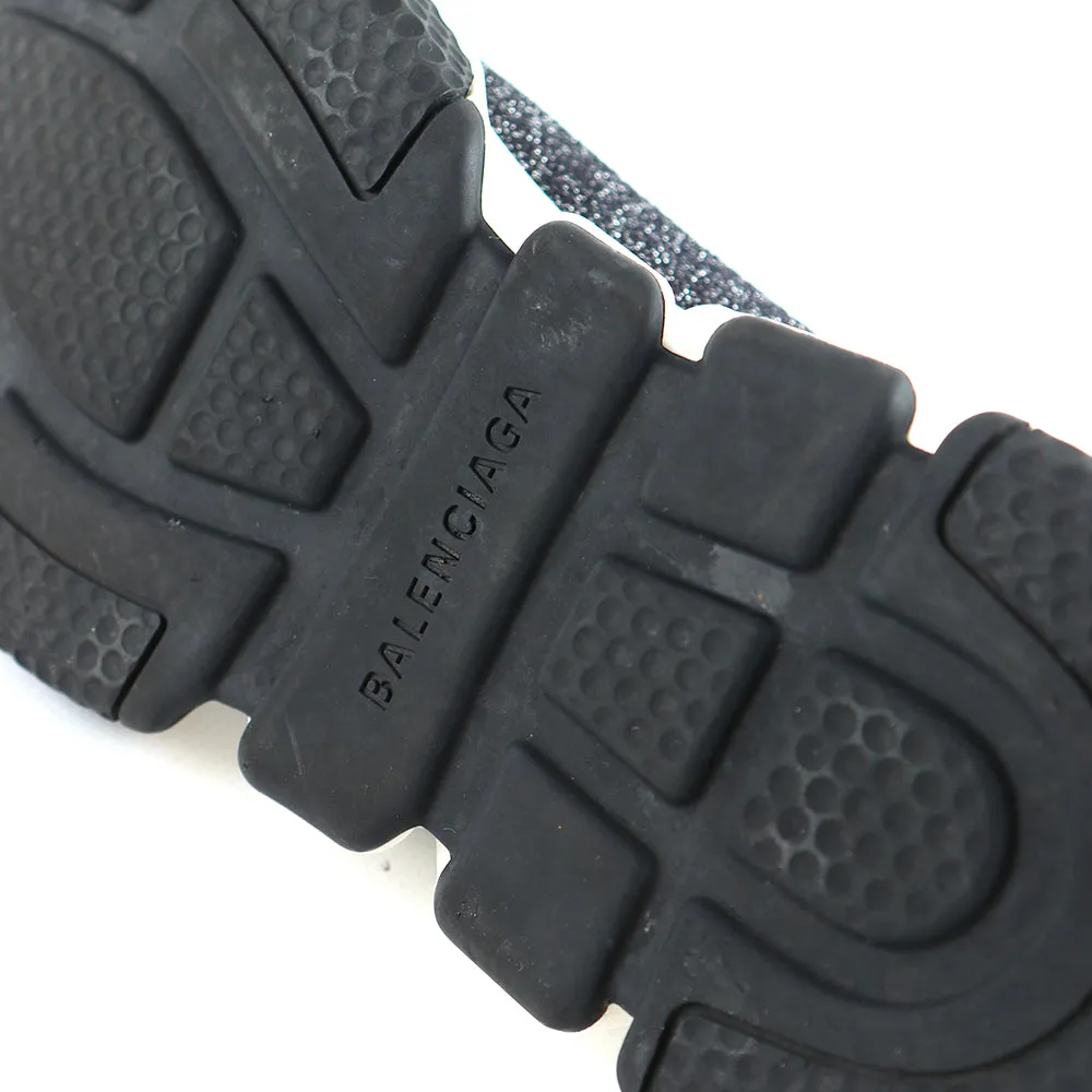 BALENCIAGA - Sneakers Speed en toile noire à paillettes (T39)