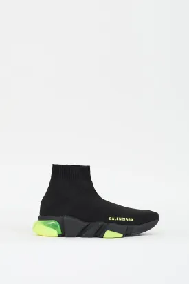 Black & Neon Yellow Speed Knit Sneaker