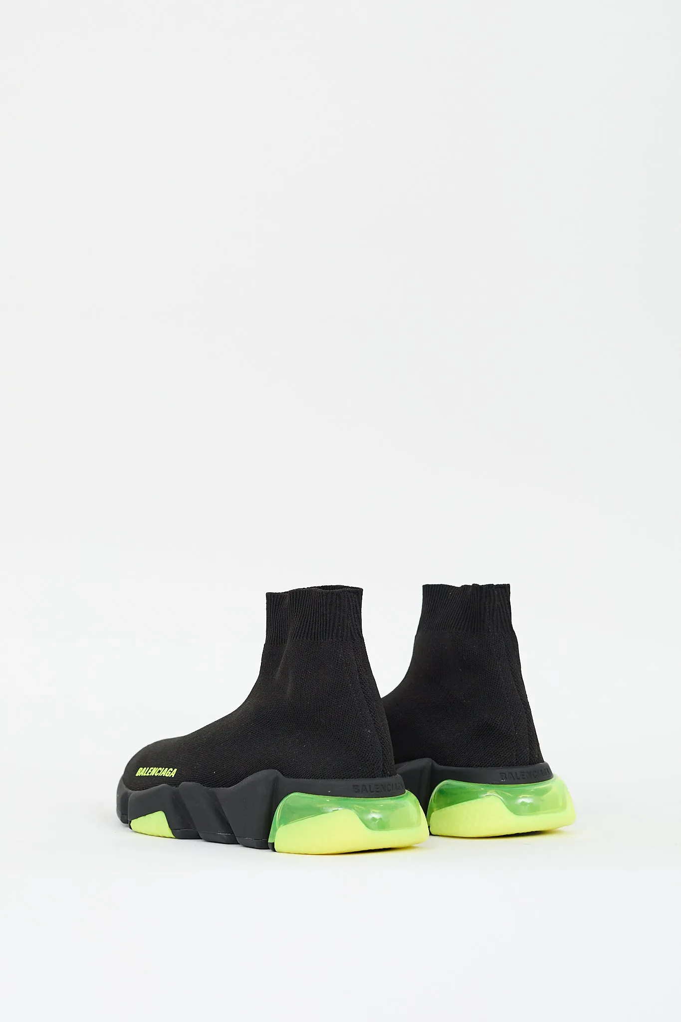 Black & Neon Yellow Speed Knit Sneaker