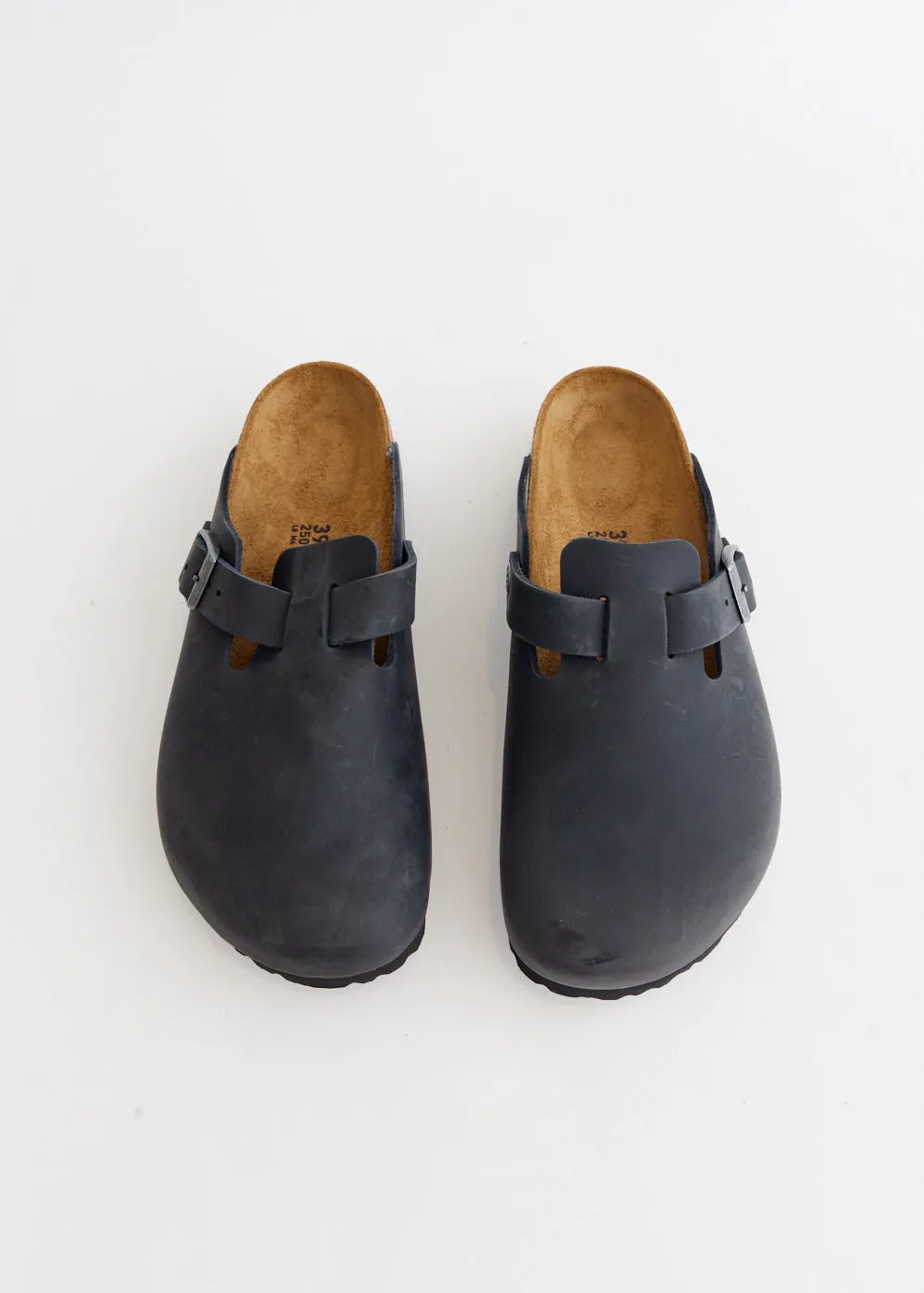 Boston Regular Oiled Leather Slides