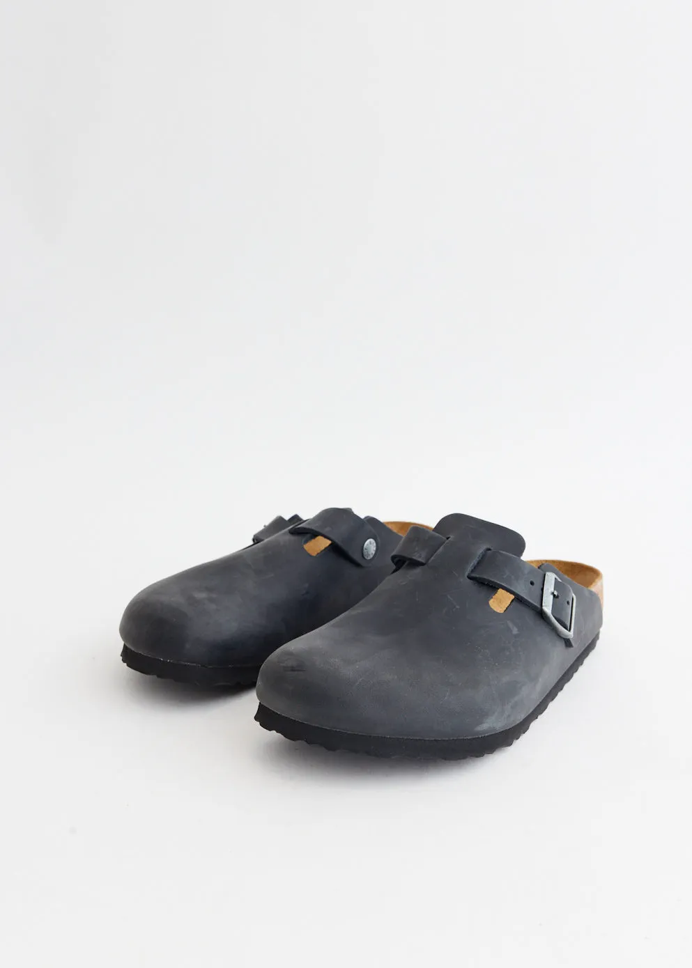 Boston Regular Oiled Leather Slides