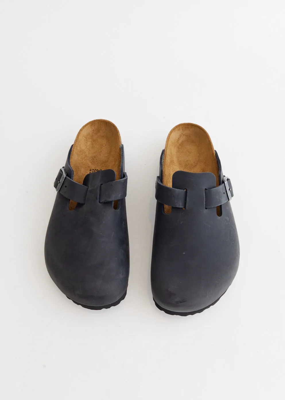 Boston Regular Oiled Leather Slides