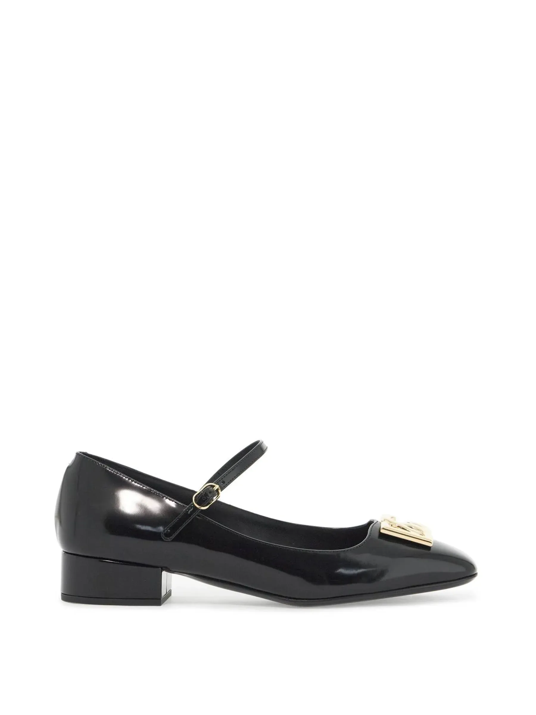 Brushed Leather Mary Jane Shoes