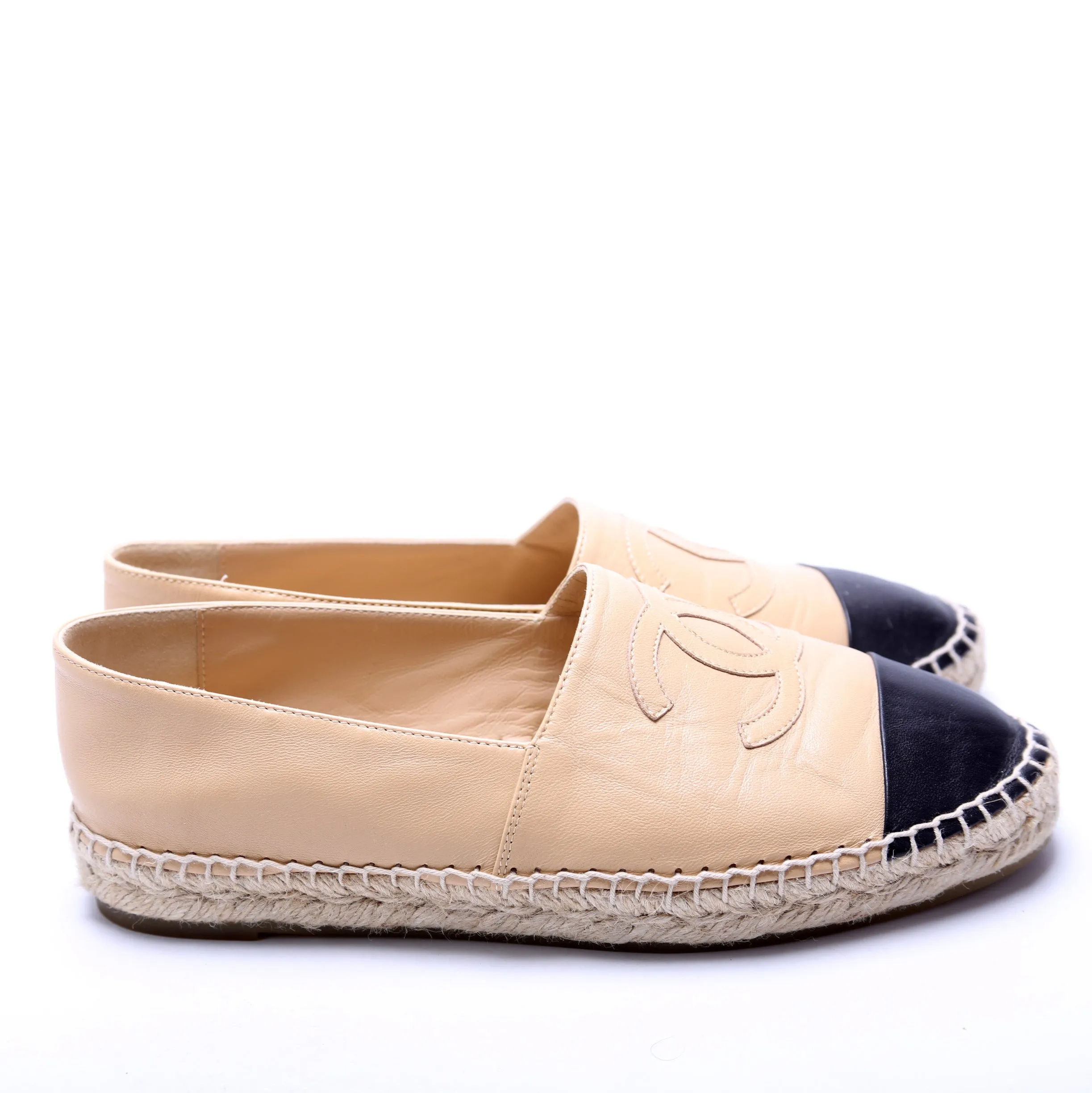 CC Logo Espadrilles Size 40 Nude
