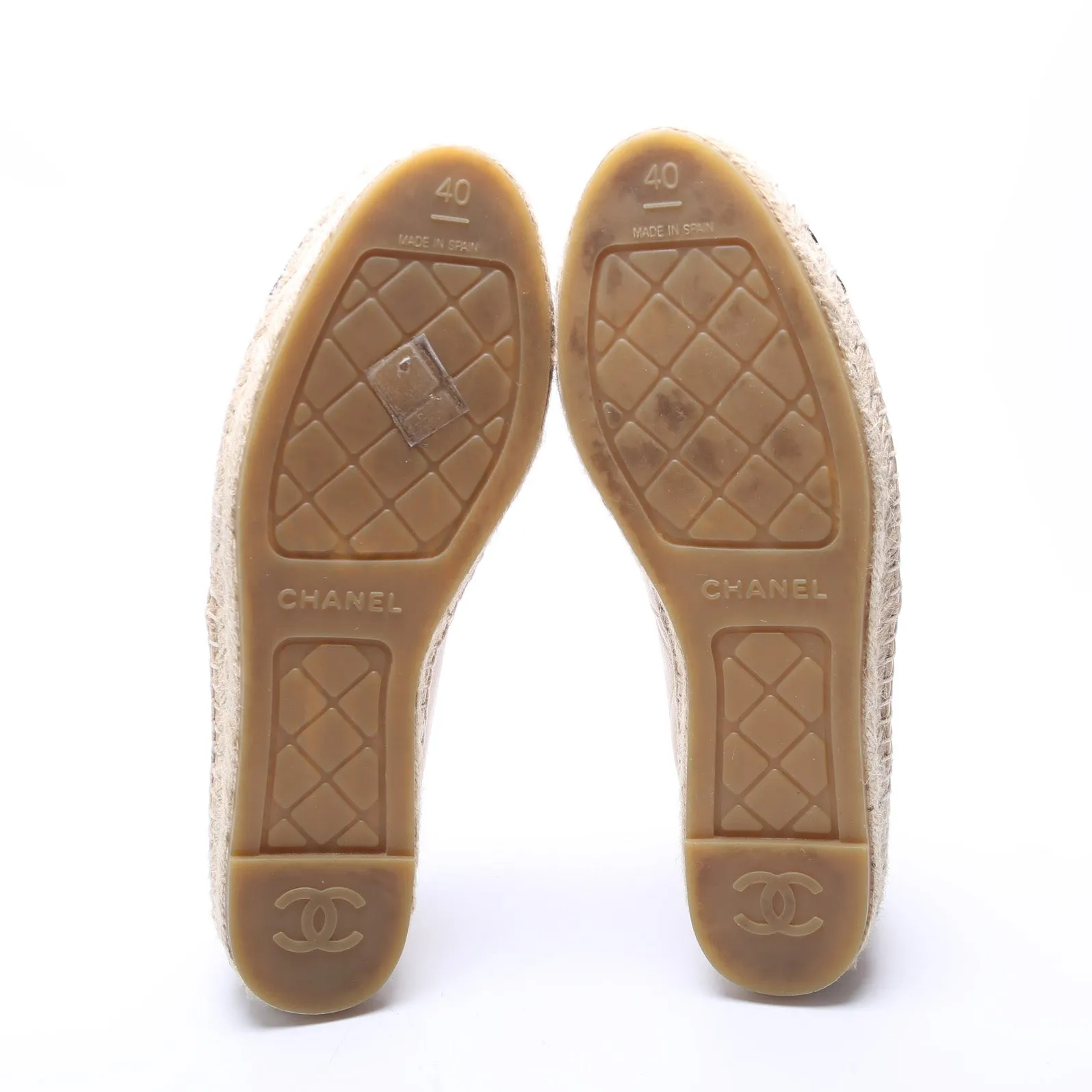 CC Logo Espadrilles Size 40 Nude