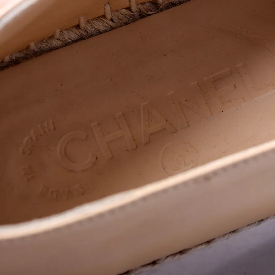 CC Logo Espadrilles Size 40 Nude