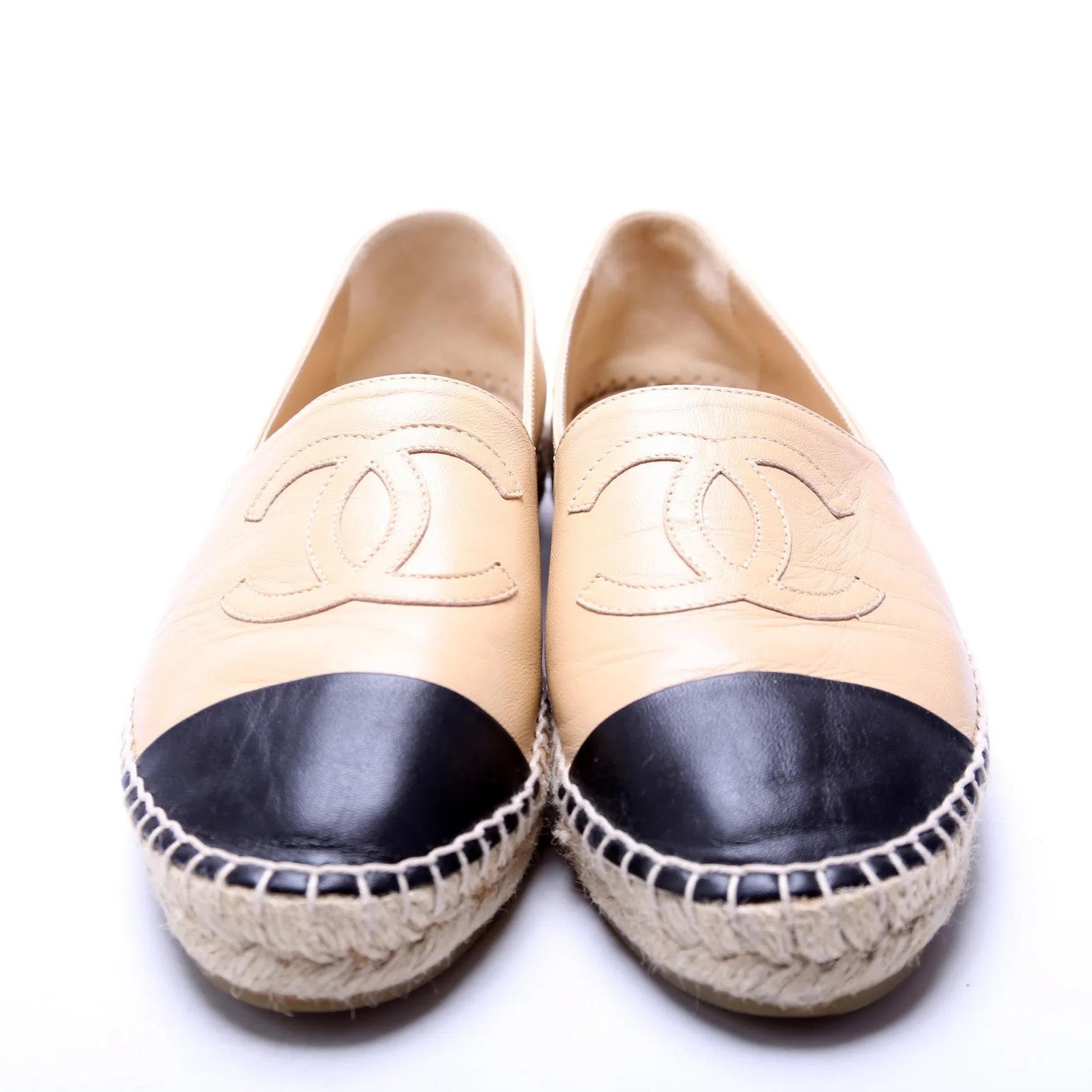 CC Logo Espadrilles Size 40 Nude