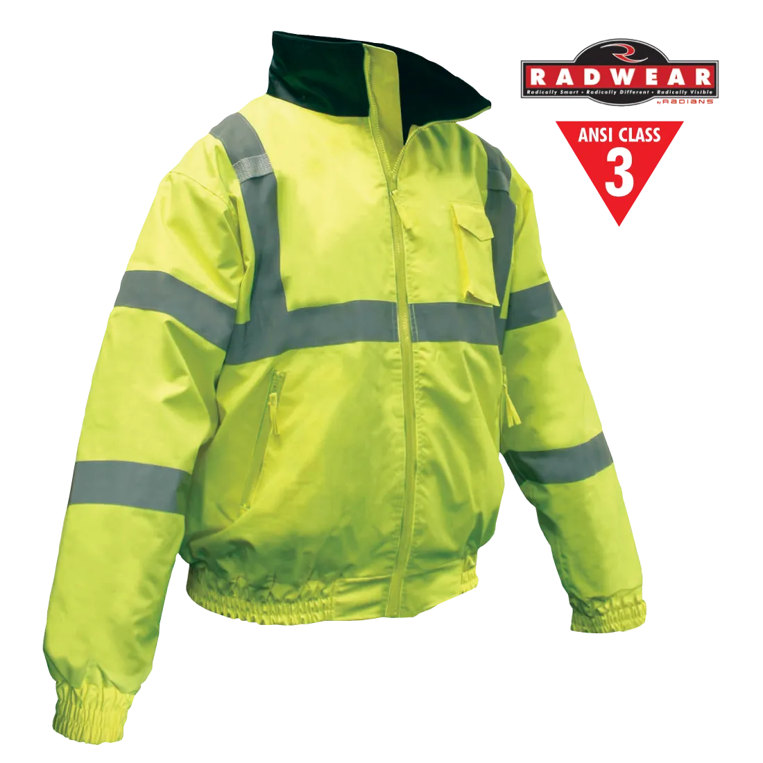 Class 3 Bomber Jacket with Quilted Liner - Lime - 2XL