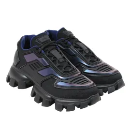 Cloudbust Thunder Uk7 US8 Black Blue Technical Fabric Low Top Sneakers