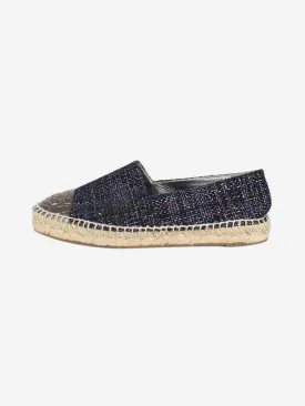 Dark blue sparkly espadrilles - size EU 38