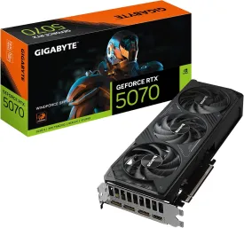 GIGABYTE GeForce RTX 5070 WINDFORCE SFF 12G Graphics Card, 12GB 256-bit GDDR7, PCIe 5.0, WINDFORCE Cooling System, GV-N5070WF3-12GD Video Card