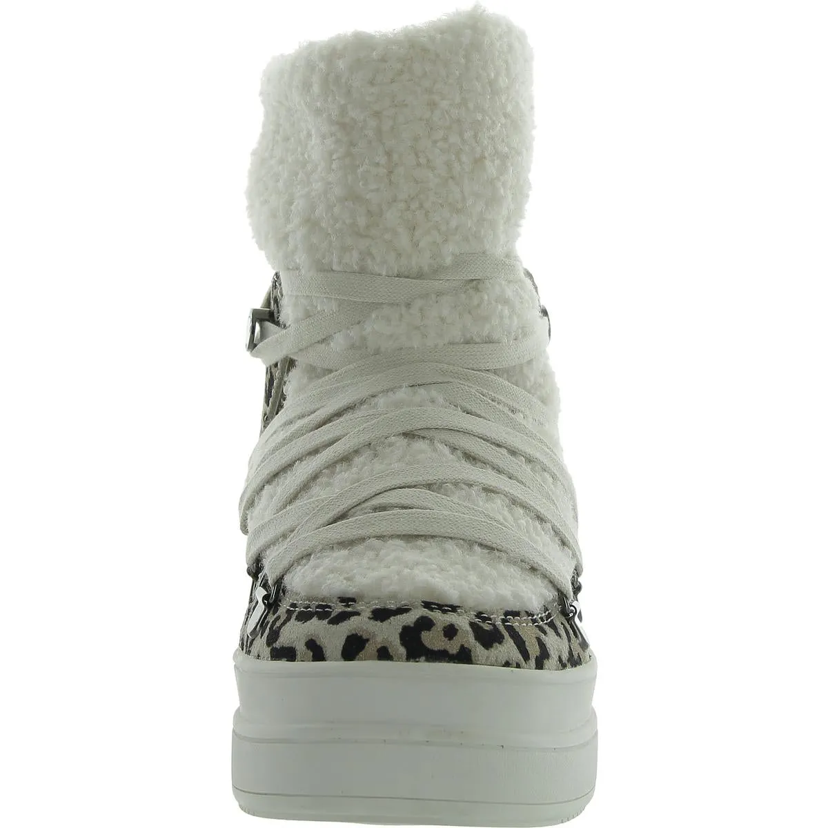 J/Slides Womens Newbie Suede Faux Fur Lined Booties