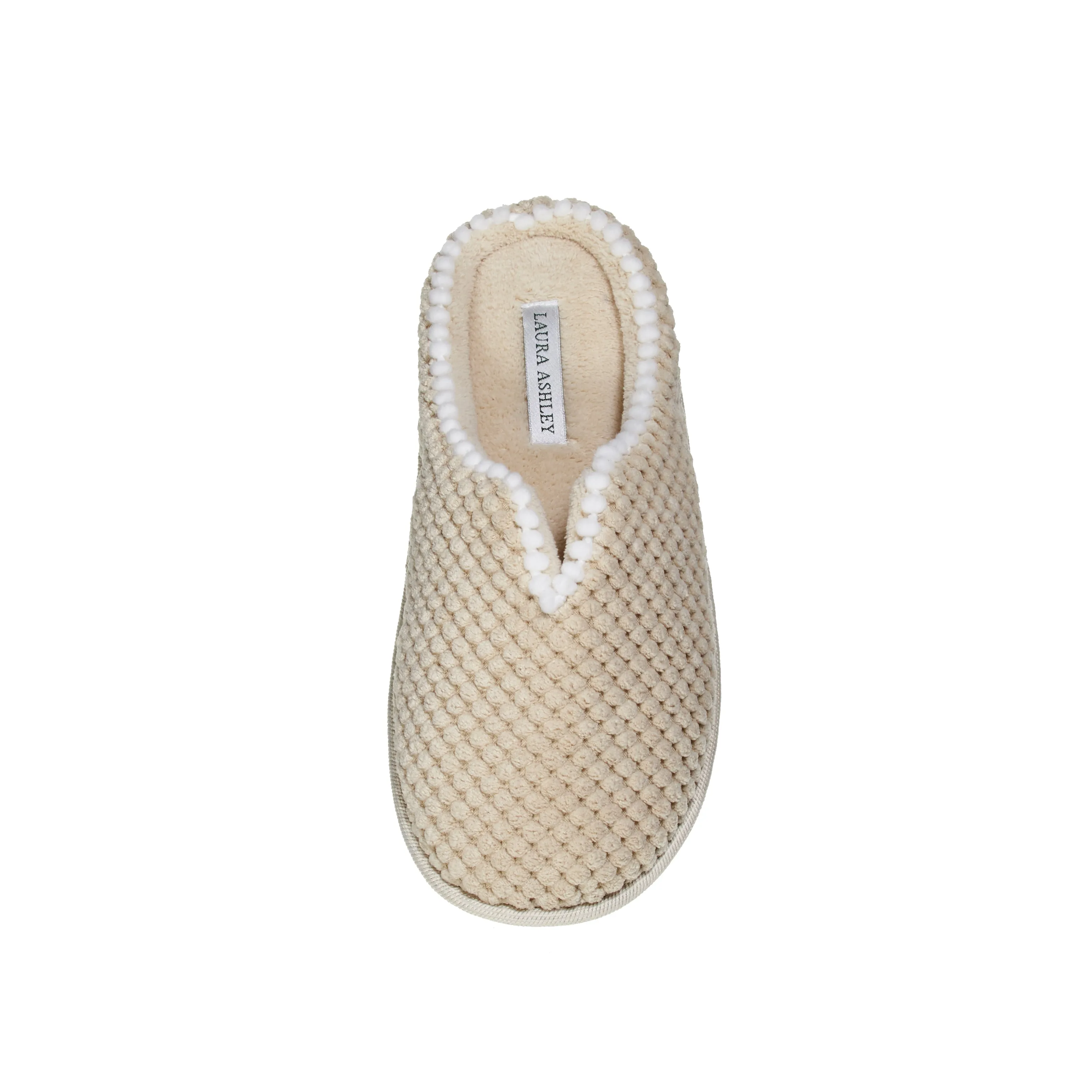 Laura Ashley LadiesSpa Texture Slide & Poms