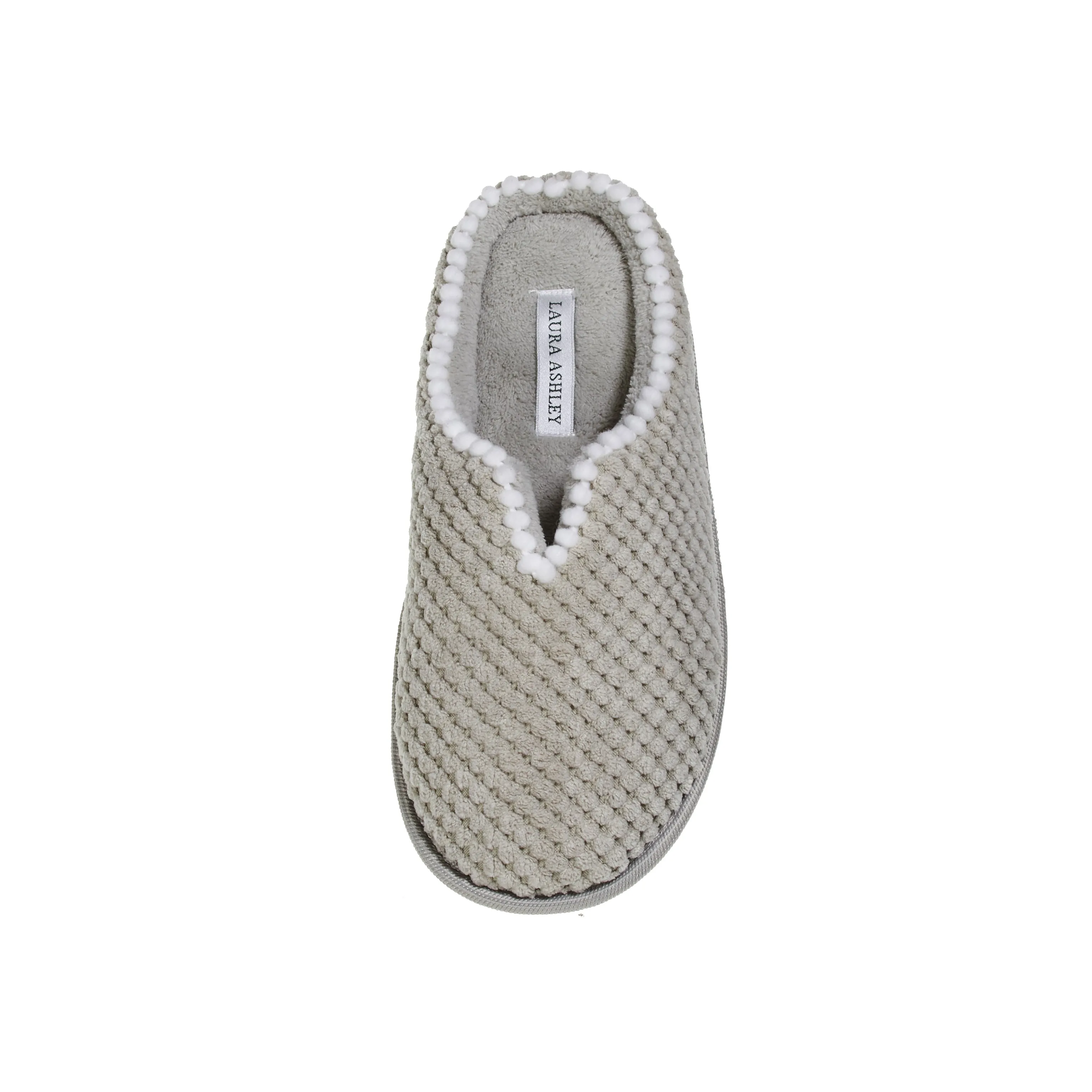 Laura Ashley LadiesSpa Texture Slide & Poms
