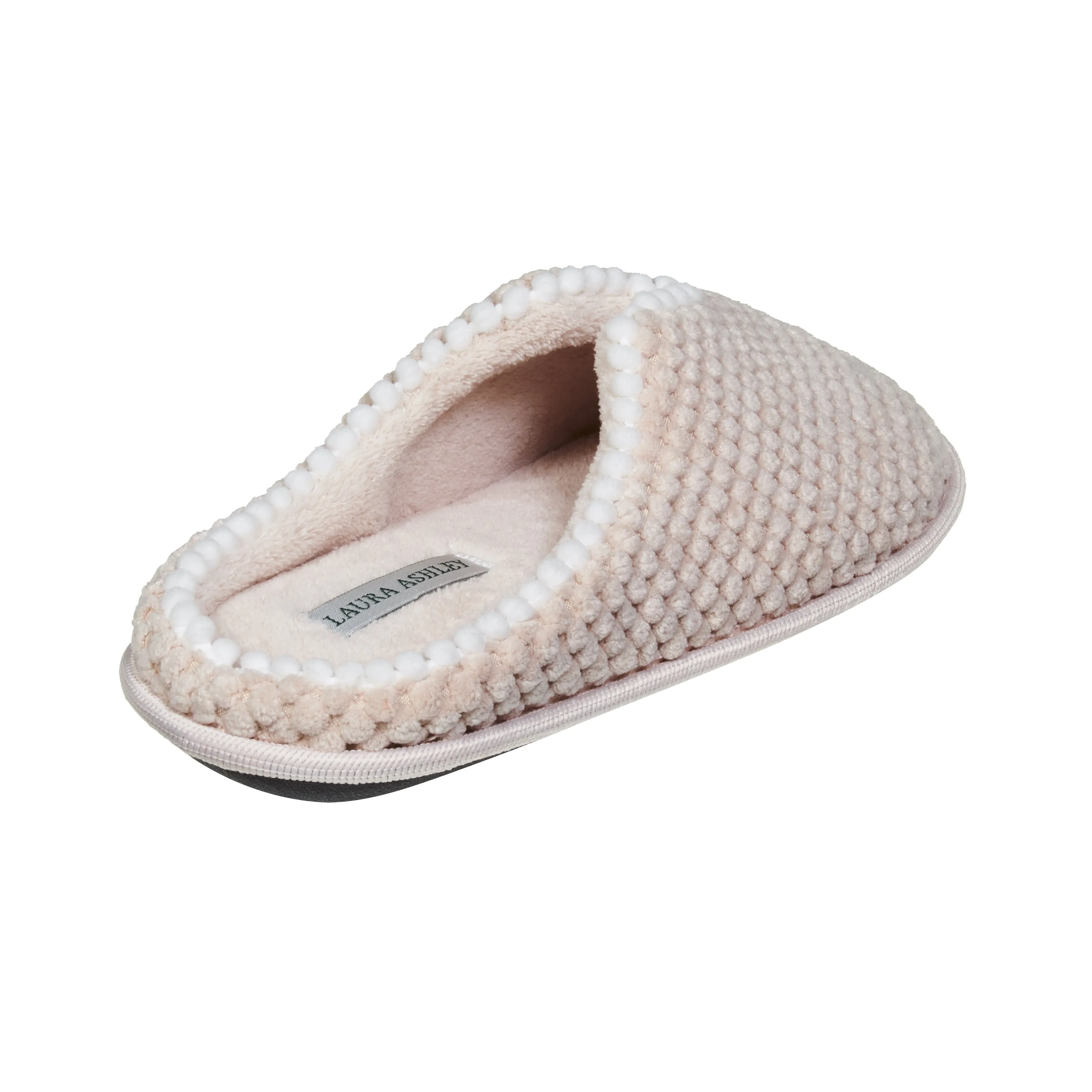 Laura Ashley LadiesSpa Texture Slide & Poms