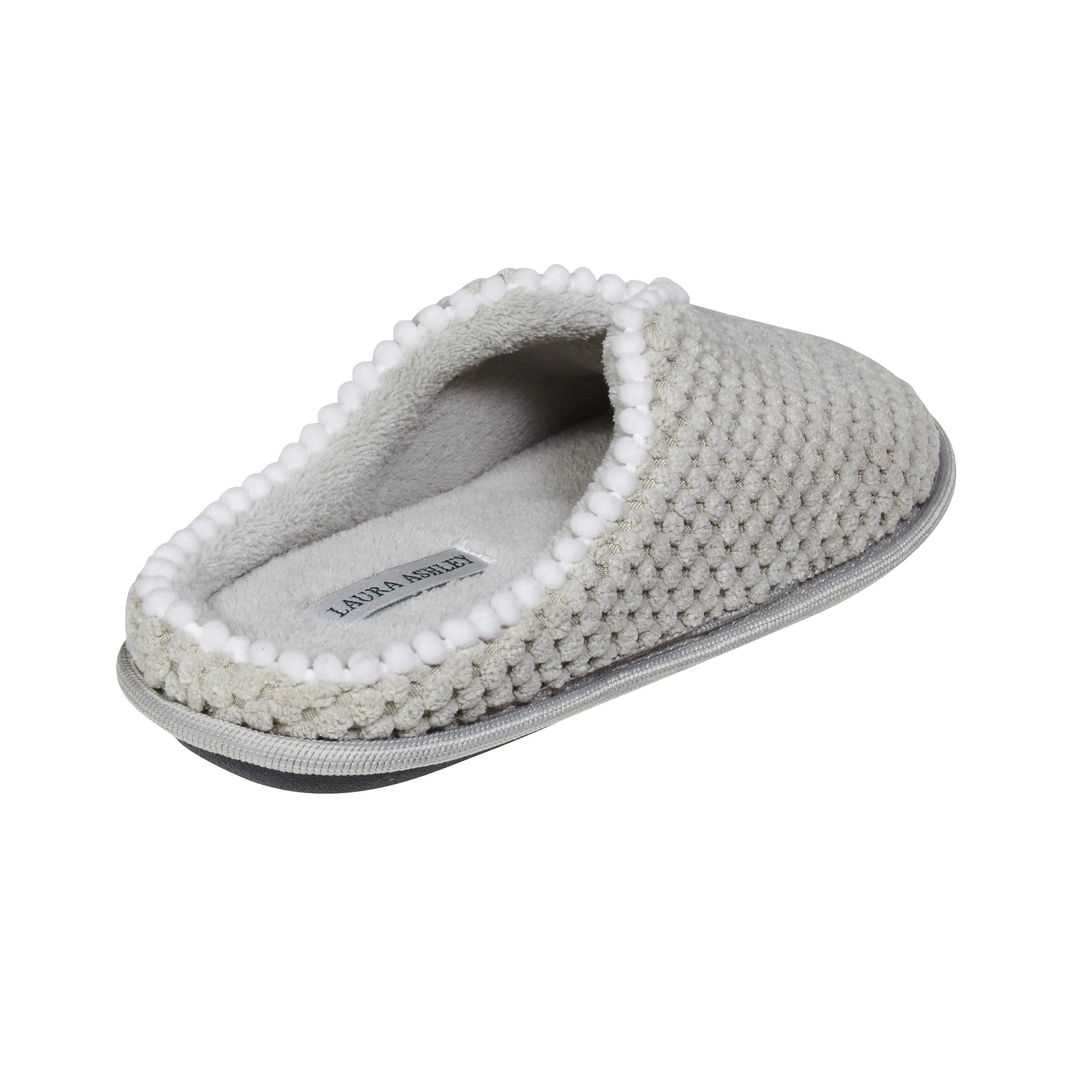 Laura Ashley LadiesSpa Texture Slide & Poms