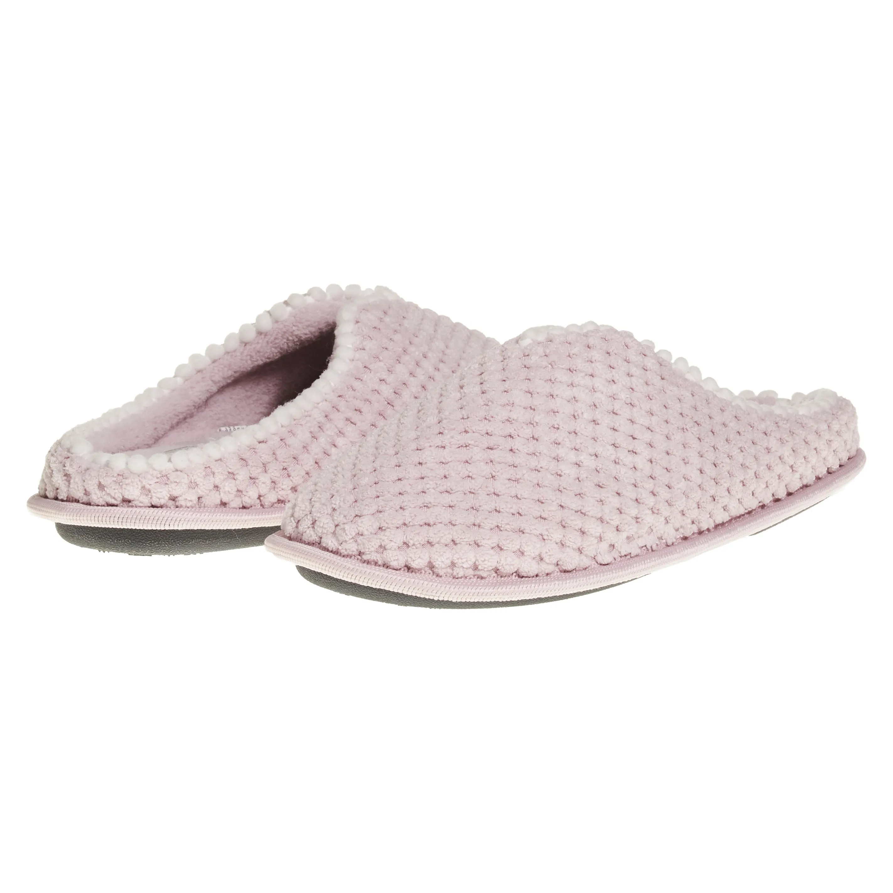 Laura Ashley LadiesSpa Texture Slide & Poms
