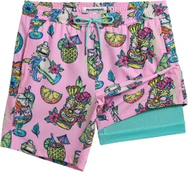 maamgic Mens Swim Trunks with Compression Liner 7 Inch Inseam Mens Bathing Suit Quick Dry Swimming Trunks Swimsuit