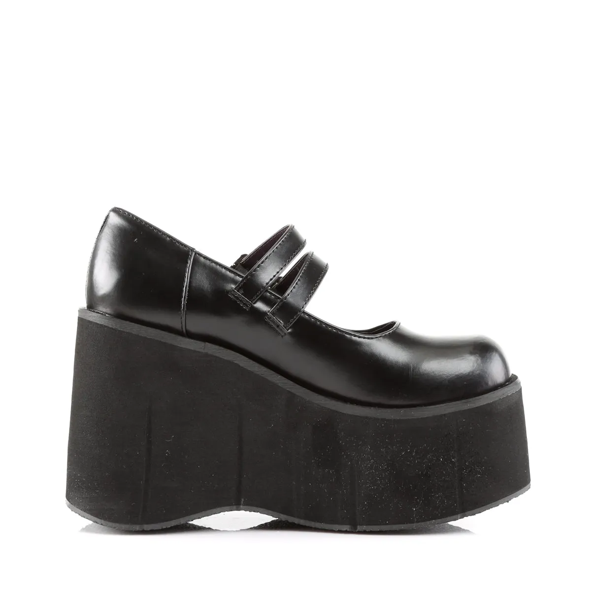 Mary Jane Style Black PU Platform Shoes