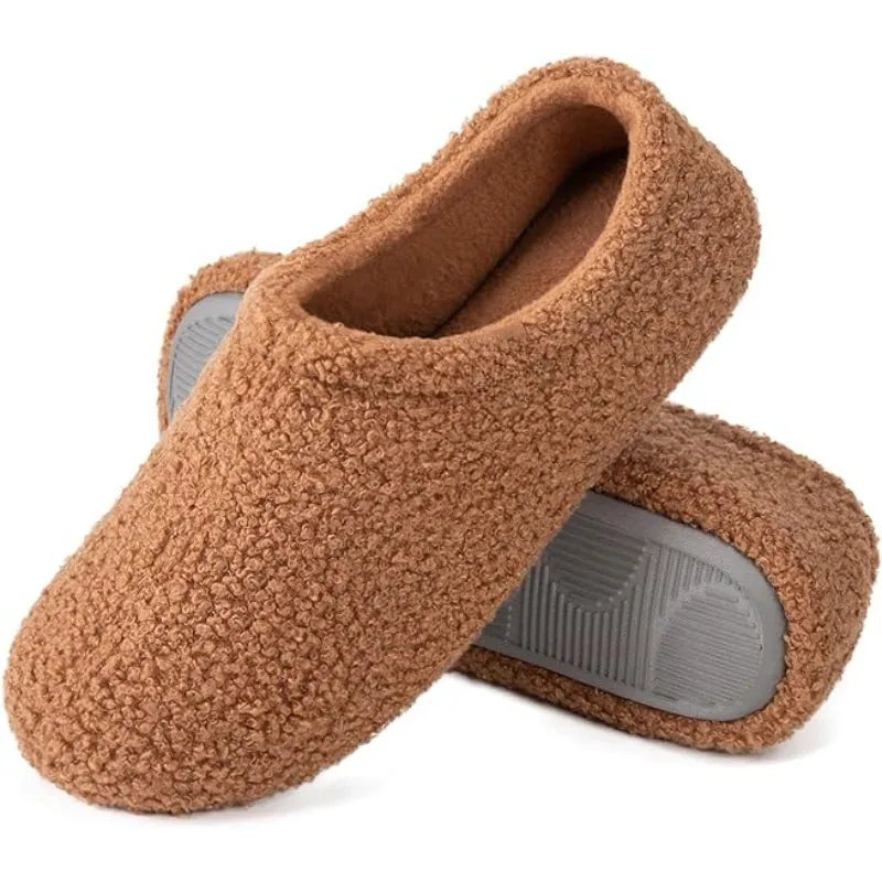 Memory Foam Fuzzy Fur Loafer Slippers