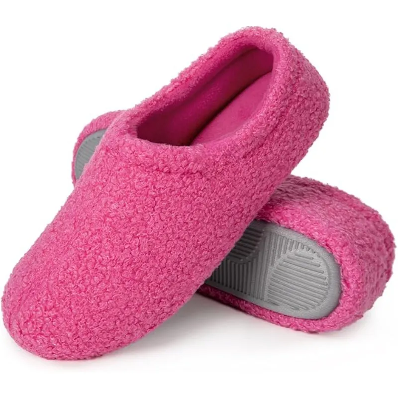 Memory Foam Fuzzy Fur Loafer Slippers