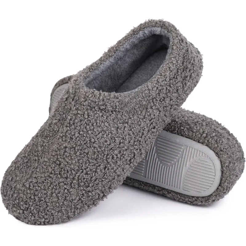 Memory Foam Fuzzy Fur Loafer Slippers