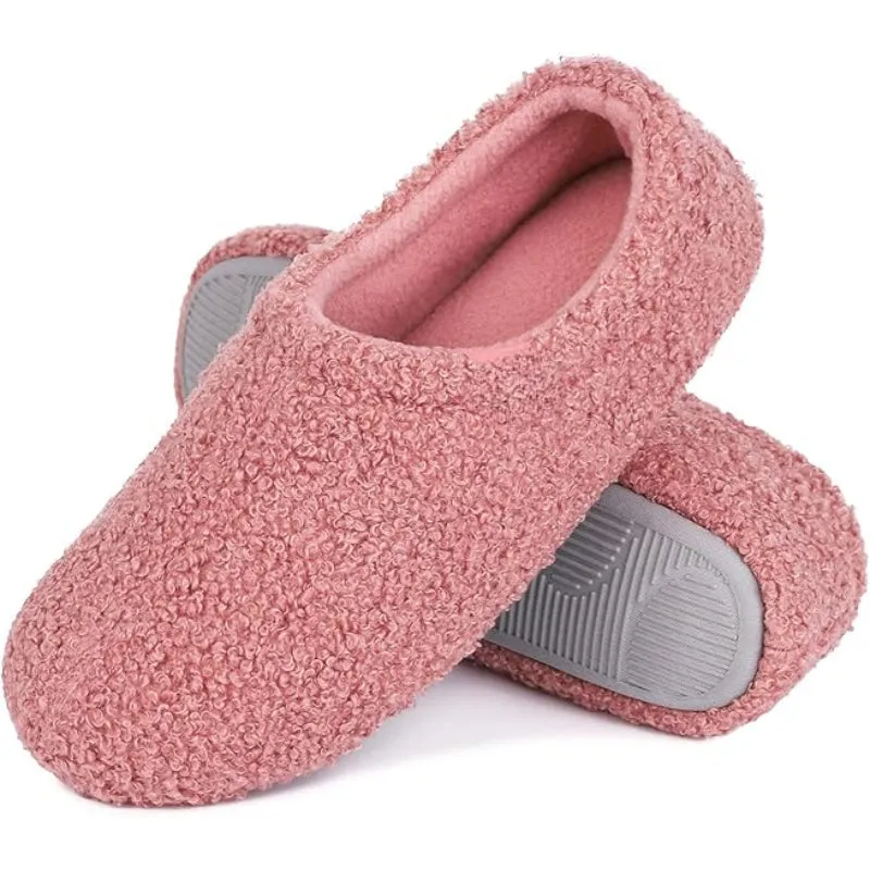 Memory Foam Fuzzy Fur Loafer Slippers