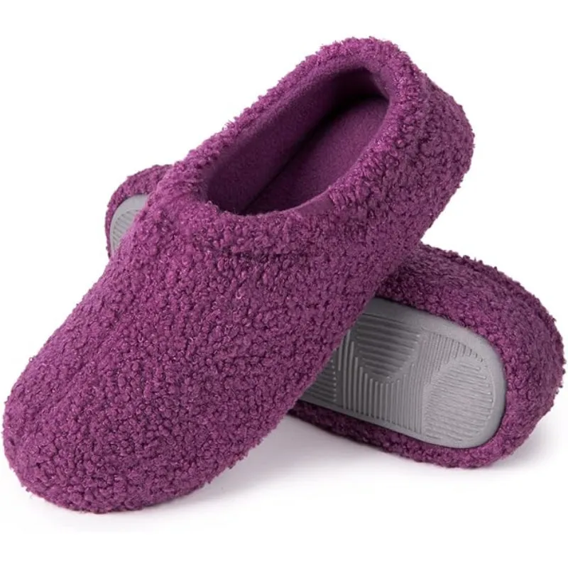 Memory Foam Fuzzy Fur Loafer Slippers