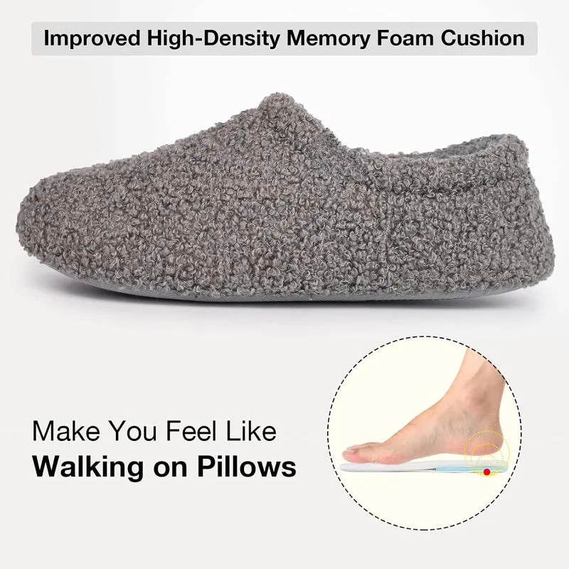 Memory Foam Fuzzy Fur Loafer Slippers