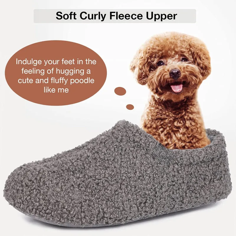 Memory Foam Fuzzy Fur Loafer Slippers