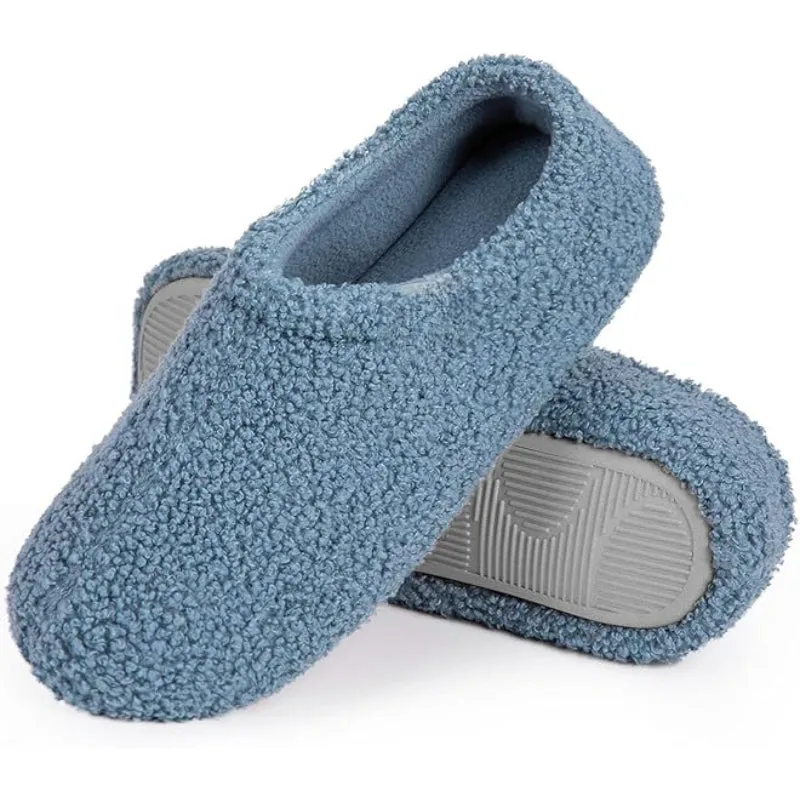 Memory Foam Fuzzy Fur Loafer Slippers
