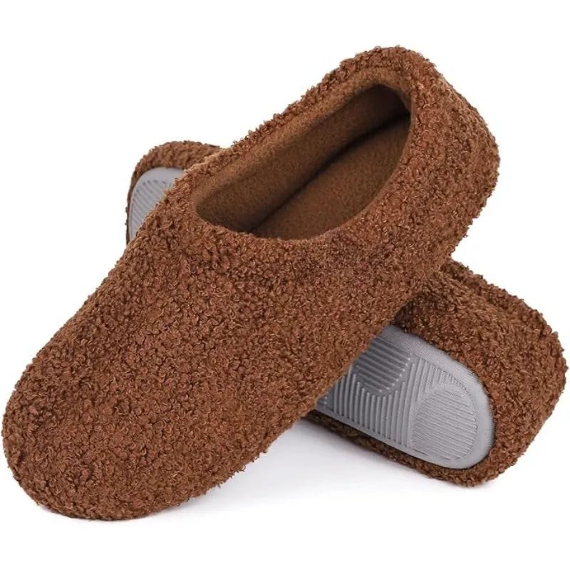Memory Foam Fuzzy Fur Loafer Slippers