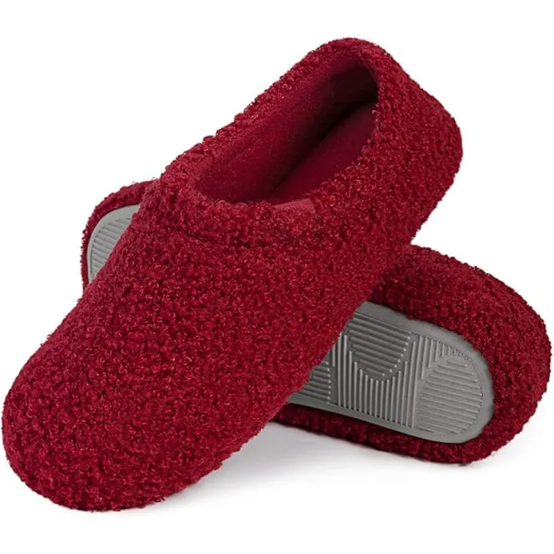 Memory Foam Fuzzy Fur Loafer Slippers