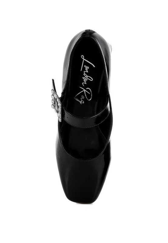 Metallic Mary Jane Pumps