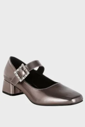 Metallic Mary Jane Pumps
