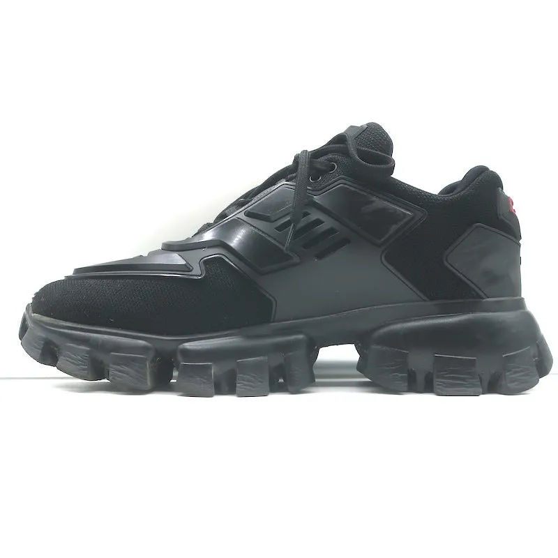 Prada Cloudbust Thunder Low Top Sneakers Black Technical Fabric Size 40.5