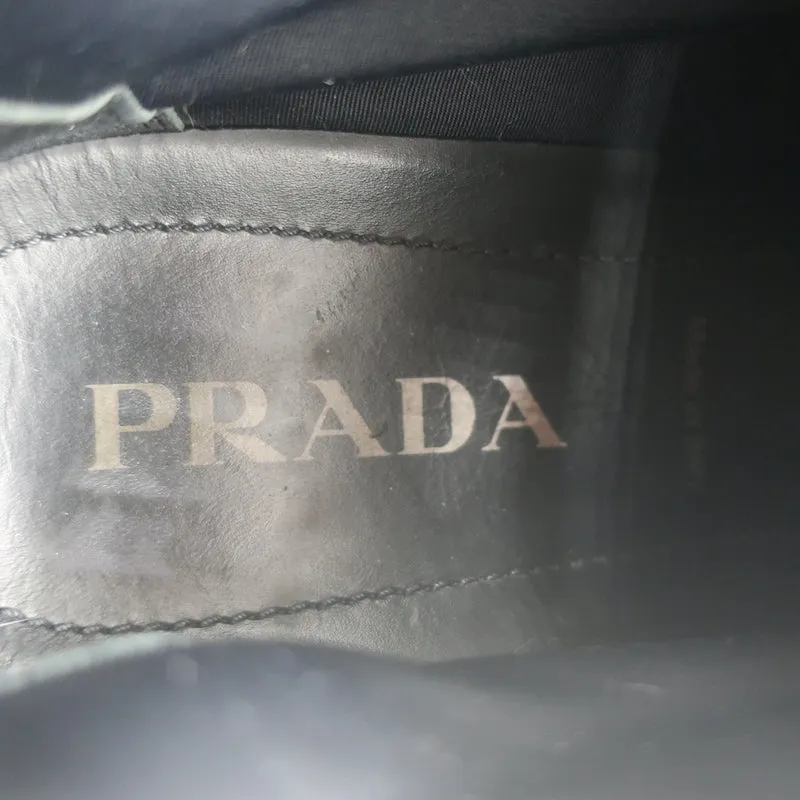 Prada Cloudbust Thunder Low Top Sneakers Black Technical Fabric Size 40.5
