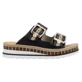 Rieker Ladies Mules - V7955-00 - Black