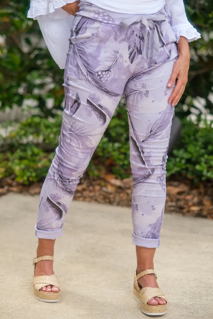 Roseann Feather Pull On Pant (PL710R)