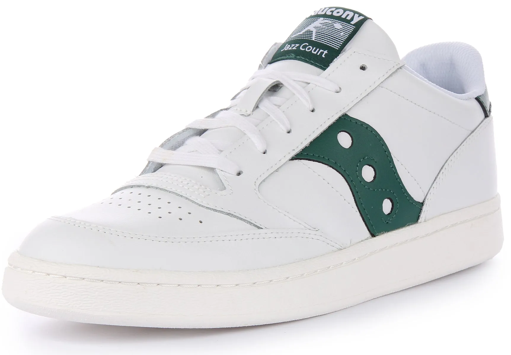 Saucony Jazz Court In White Green