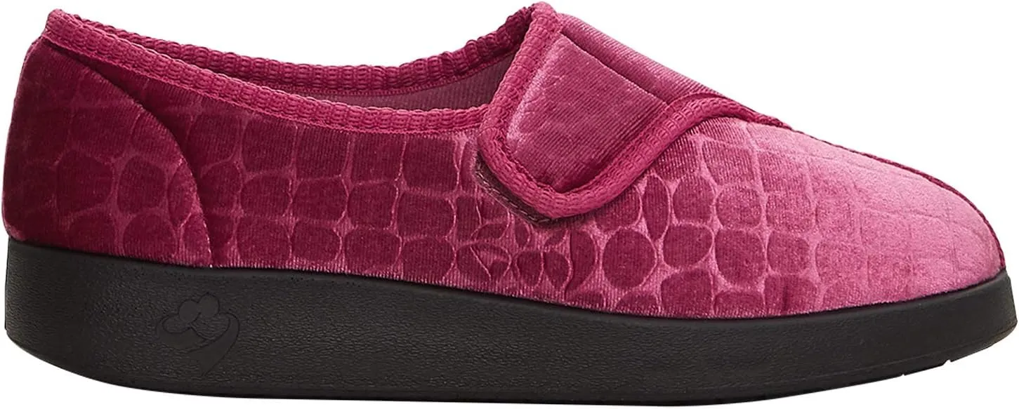 Silvert's Adaptive Clothing & Footwear Womens Extra Wide Easy Closure Jewel Slippers for Seniors