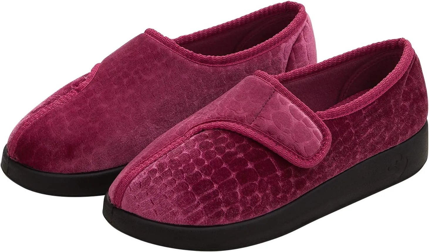 Silvert's Adaptive Clothing & Footwear Womens Extra Wide Easy Closure Jewel Slippers for Seniors