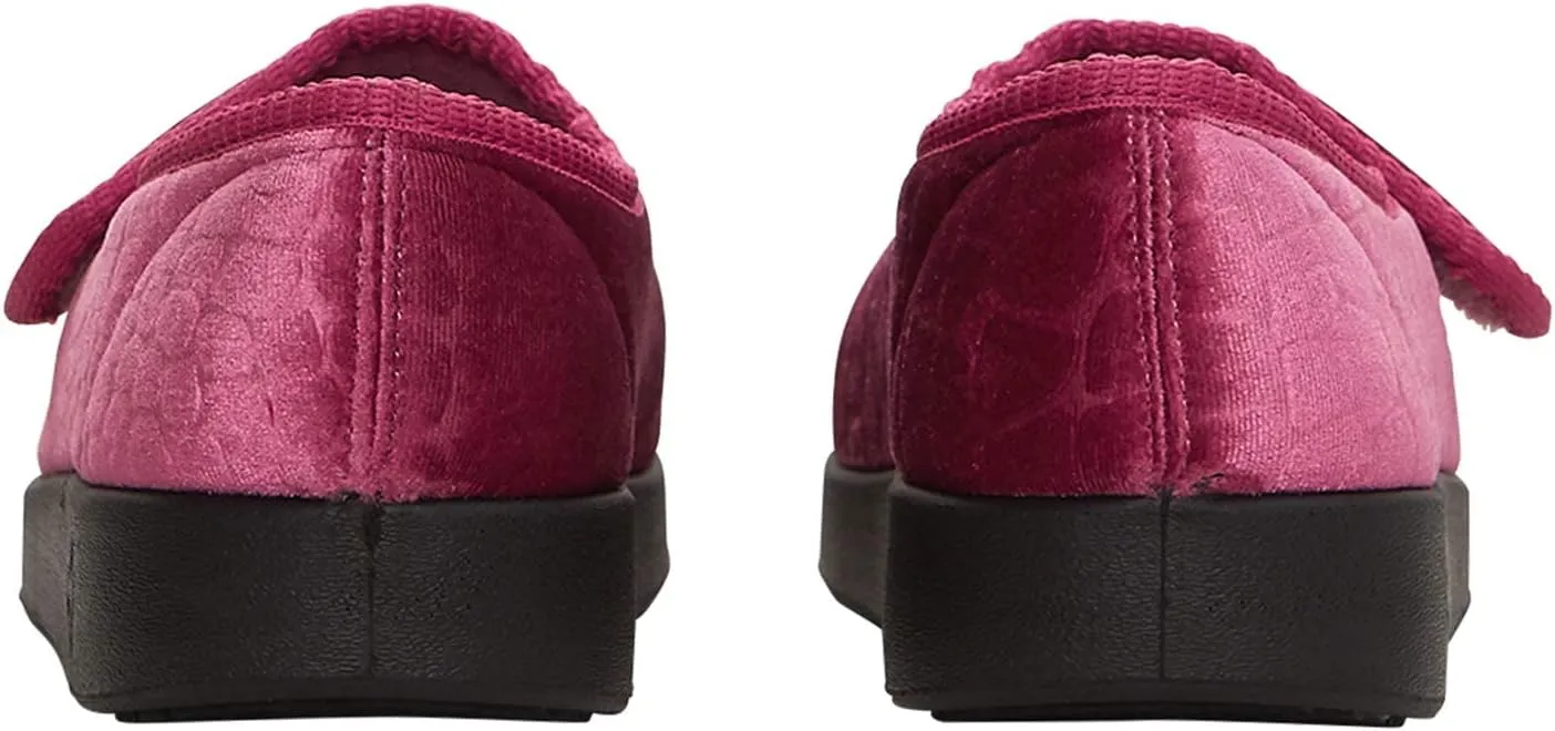 Silvert's Adaptive Clothing & Footwear Womens Extra Wide Easy Closure Jewel Slippers for Seniors